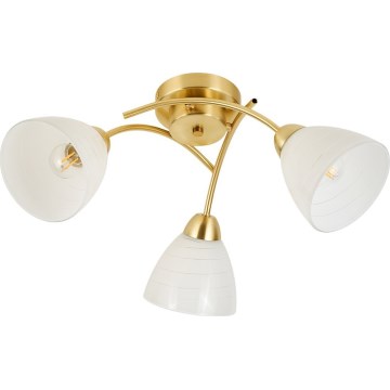 Plafonjera CLARA 3xE27/15W/230V zlatna