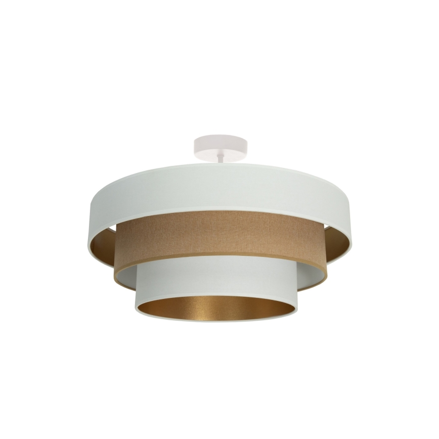 Plafonjera WENTA 1xE27/60W/230V Ø 50 cm bijela/smeđa