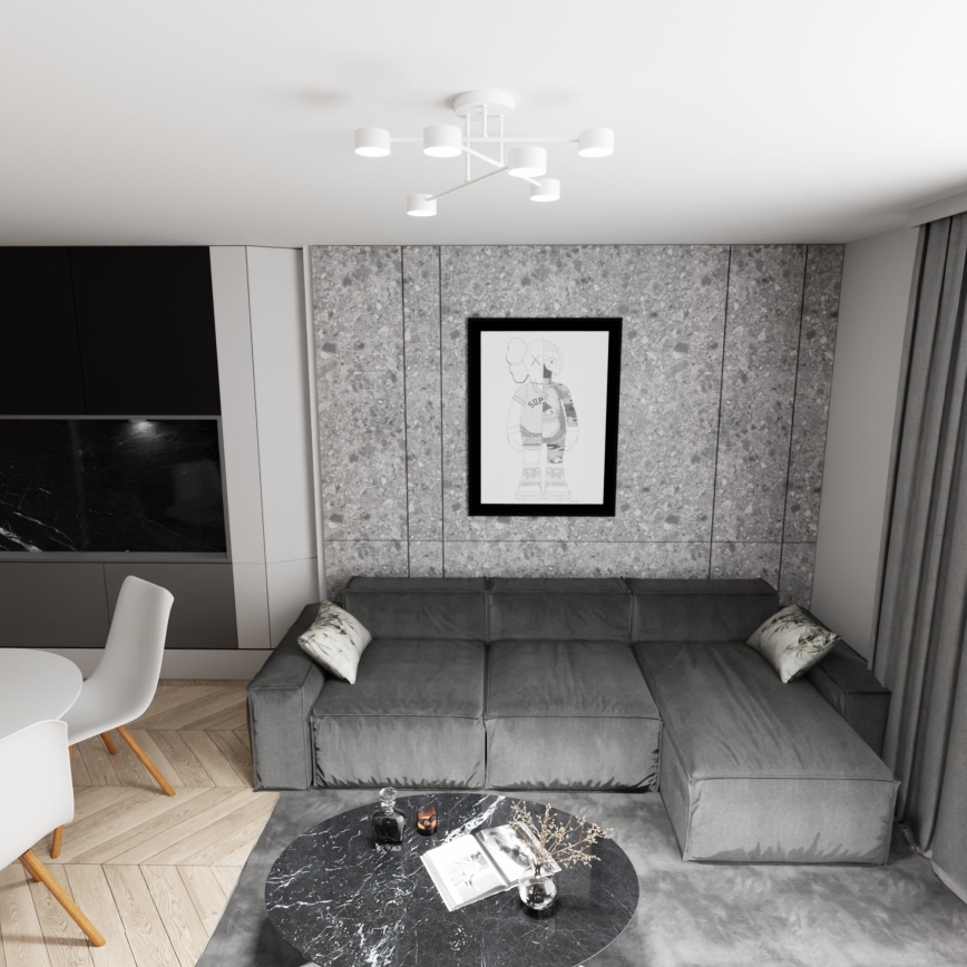 Plafonska svjetiljka HALO 6xGX53/10W/230V bijela