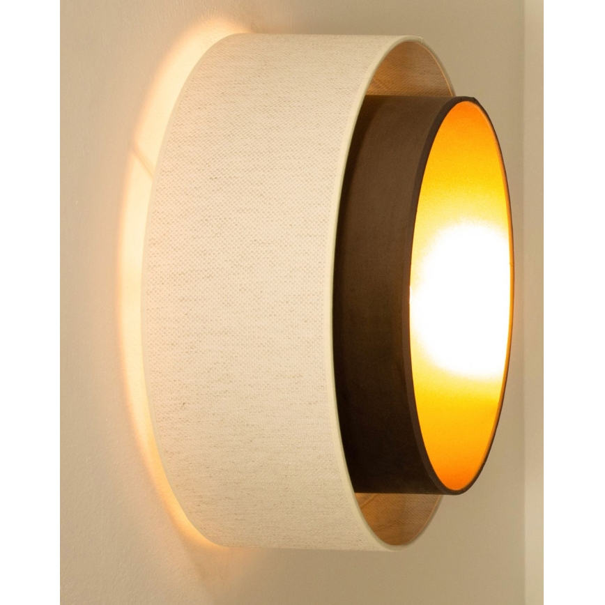 Plafonska svjetiljka NATIA 1xE27/60W/230V, promjer 45 cm, bijela/smeđa