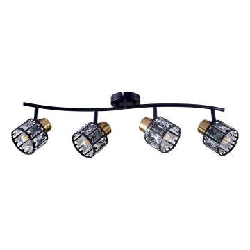 Plafonska svjetiljka ZAHARA 4xE27/10W/230V crna