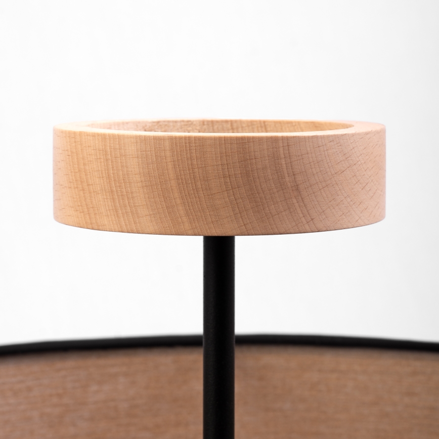 Plafonski luster ALBA 3xE27/15W/230V promjer 40 cm crna/smeđa