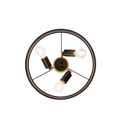 Plafonski luster ALBA 3xE27/15W/230V promjer 40 cm crna/smeđa