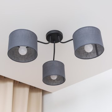 Plafonski luster ALBA 3xE27/15W/230V sivi