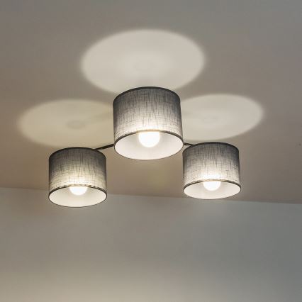 Plafonski luster ALBA 3xE27/15W/230V sivi