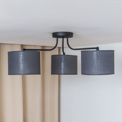 Plafonski luster ALBA 3xE27/15W/230V sivi