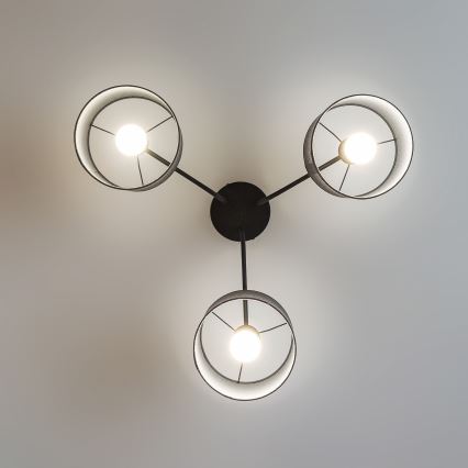 Plafonski luster ALBA 3xE27/15W/230V sivi