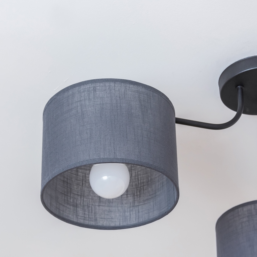 Plafonski luster ALBA 3xE27/15W/230V sivi