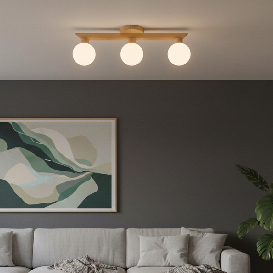 Plafonski luster ANTONIO 3xG9/5W/230V hrast/bijela