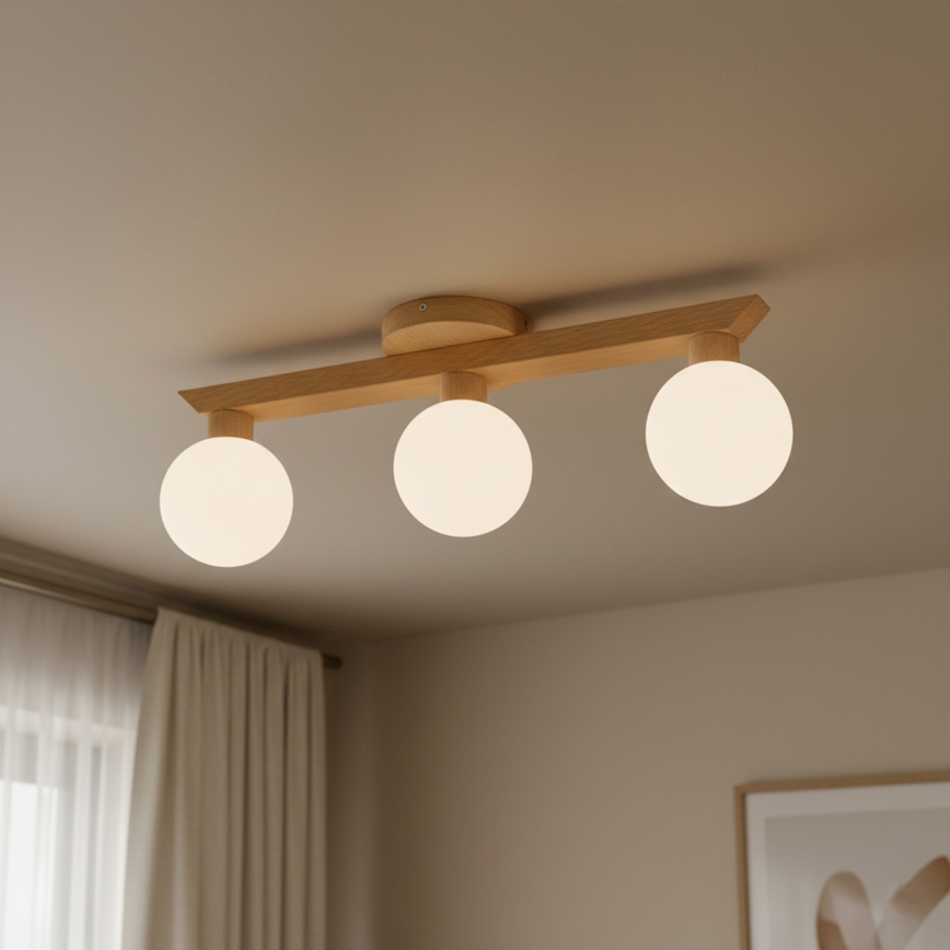 Plafonski luster ANTONIO 3xG9/5W/230V hrast/bijela