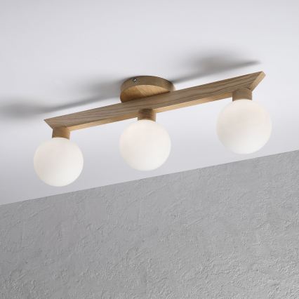 Plafonski luster ANTONIO 3xG9/5W/230V hrast/bijela