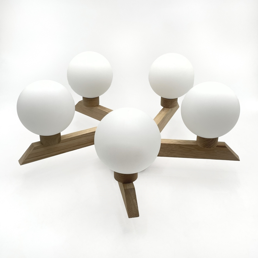 Plafonski luster ANTONIO 5xG9/5W/230V hrast/bijela