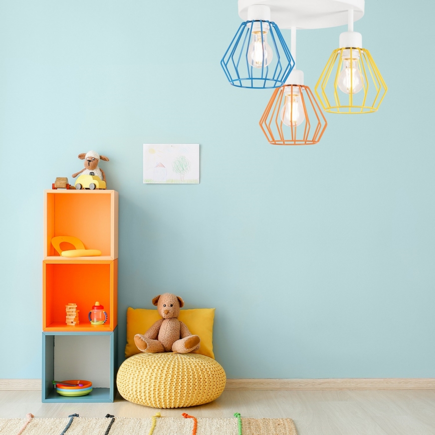 Plafonski luster AUDREY 3xE27/60W/230V u više boja