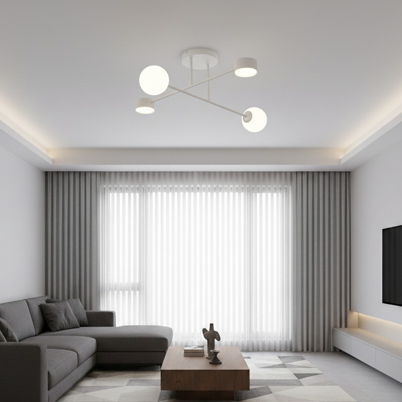 Plafonski luster HOLON 2xG9/8W/230V + 2xGX53/12W bijela