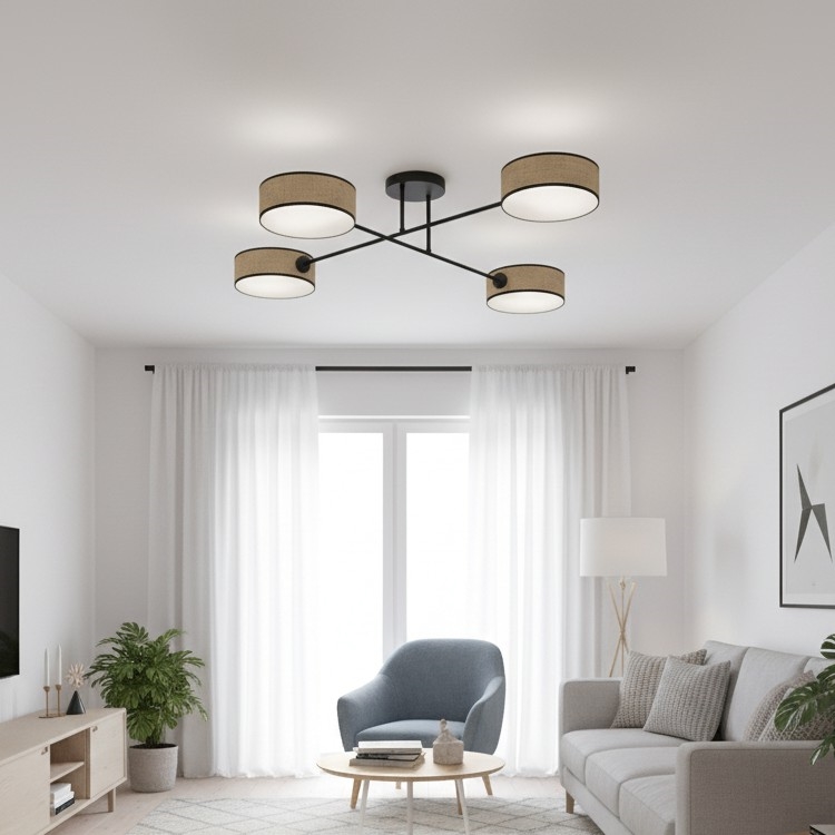 Plafonski luster MAGA 4xE14/10W/230V bež