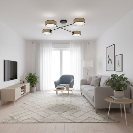 Plafonski luster MAGA 4xE14/10W/230V bež