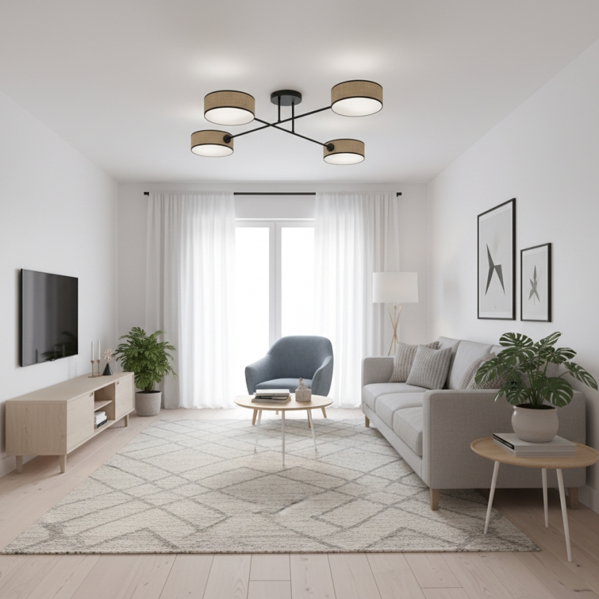 Plafonski luster MAGA 4xE14/10W/230V bež