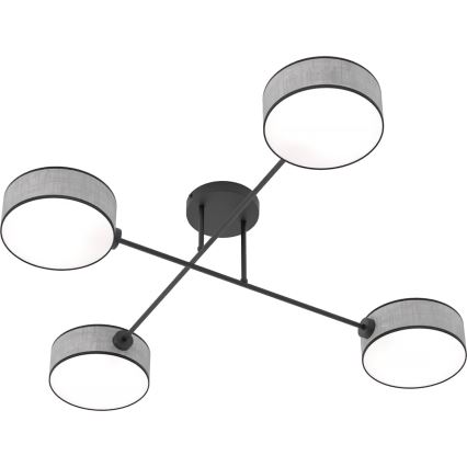 Plafonski luster MAGA 4xE14/10W/230V sivi