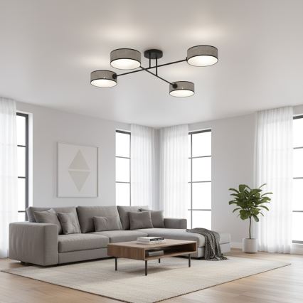 Plafonski luster MAGA 4xE14/10W/230V sivi