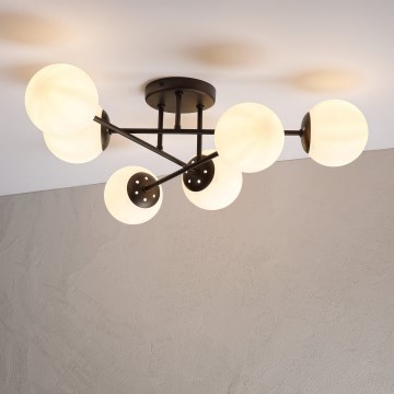 Plafonski luster MALENA 6xE14/5W/230V smeđa/bijela