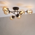 Plafonski luster MALENA 6xE14/5W/230V smeđa/zadimljeno bež
