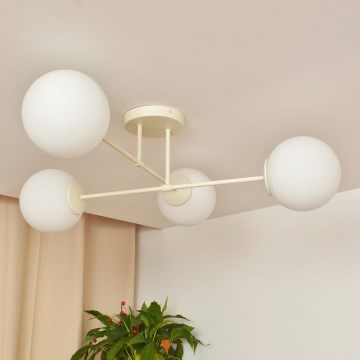 Plafonski luster MOON 4xE27/15W/230V krem