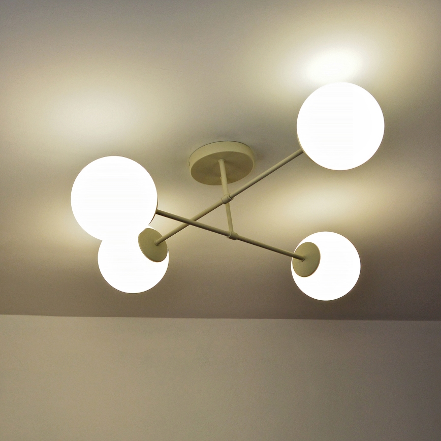 Plafonski luster MOON 4xE27/15W/230V krem