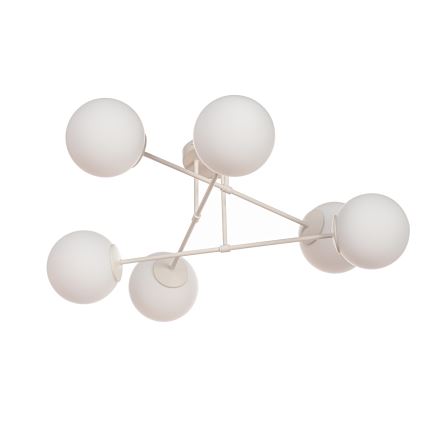Plafonski luster MOON 6xE27/15W/230V krem