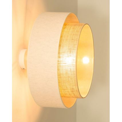 Plafonski luster NATIA 1xE27/60W/230V bijela/smeđa