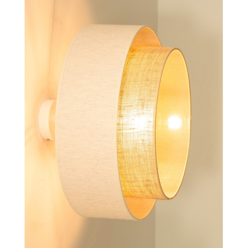 Plafonski luster NATIA 1xE27/60W/230V Ø 45 cm bijela/smeđa