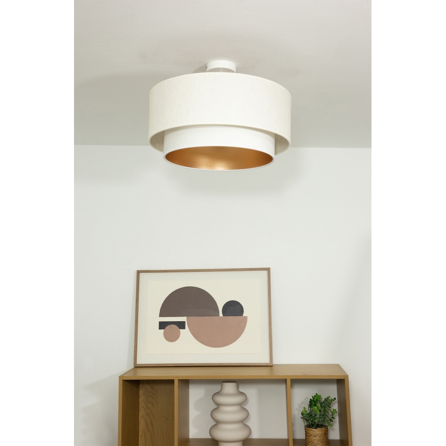 Plafonski luster NATIA 1xE27/60W/230V Ø 45 cm bijeli