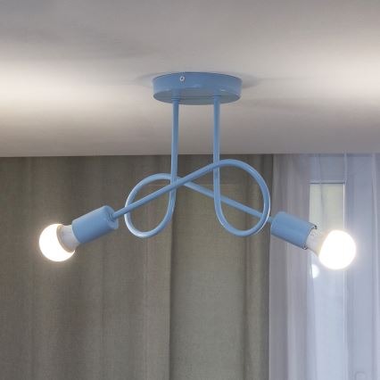 Plafonski luster OXFORD 2xE27/15W/230V plava