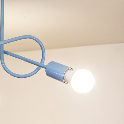 Plafonski luster OXFORD 3xE27/15W/230V plavi