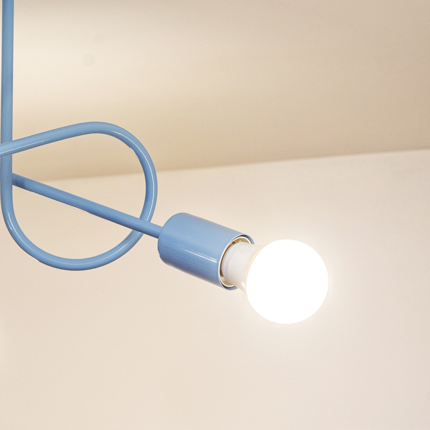 Plafonski luster OXFORD 3xE27/15W/230V plavi