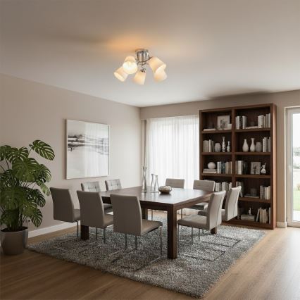 Plafonski luster PAFOS 5xE27/15W/230V sjajni krom