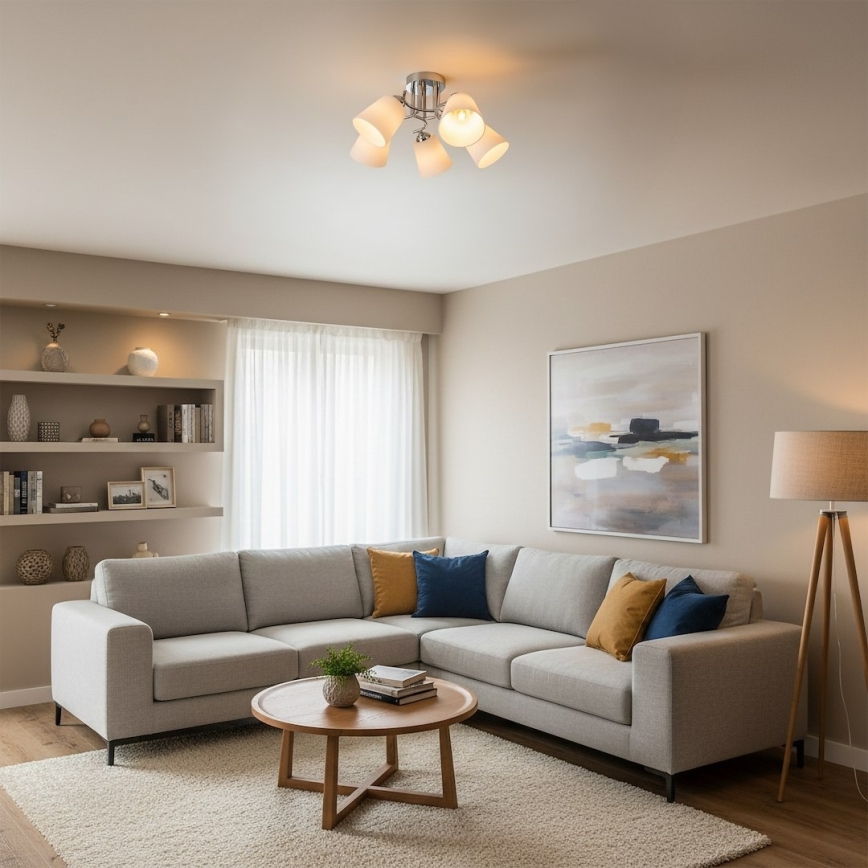 Plafonski luster PAFOS 5xE27/15W/230V sjajni krom