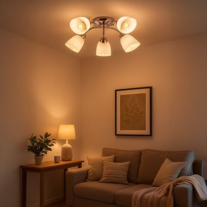 Plafonski luster PORTOS 5xE14/10W/230V sjajni krom