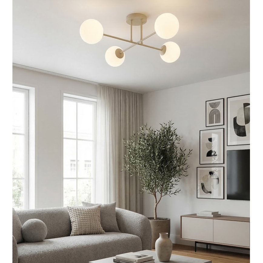 Plafonski luster ROMA 4xE14/10W/230V bež
