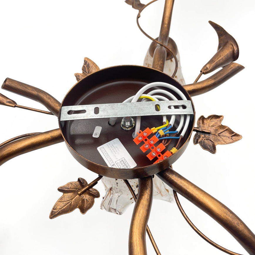 Plafonski luster ROZETA 4xE14/40W/230V brončani