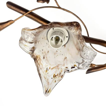 Plafonski luster ROZETA 4xE14/40W/230V brončani