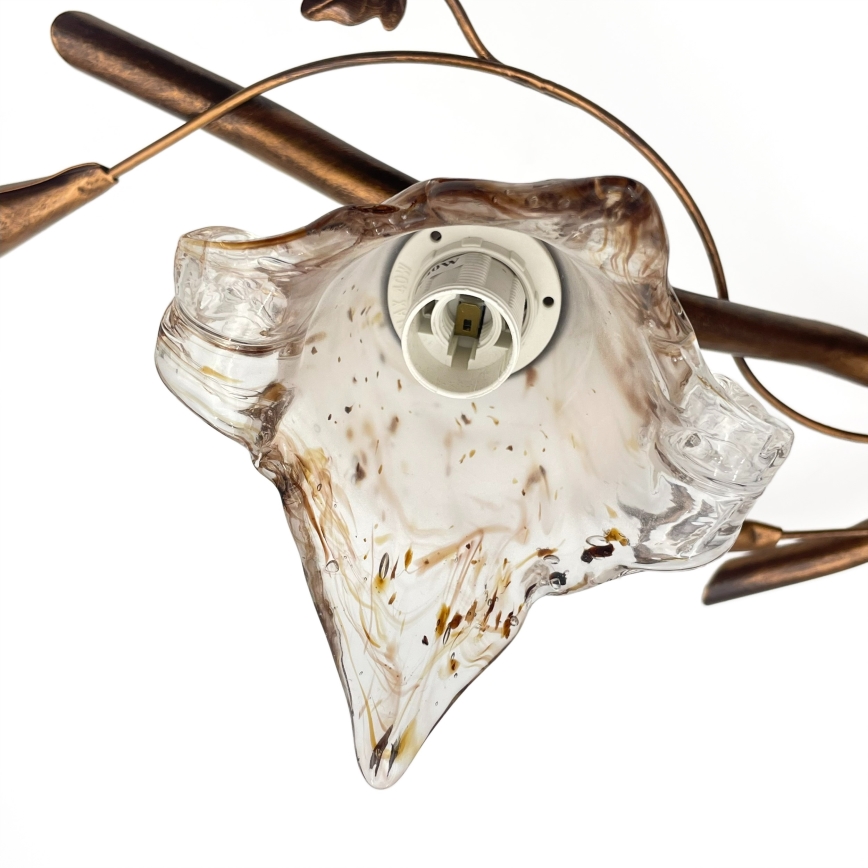 Plafonski luster ROZETA 4xE14/40W/230V brončani