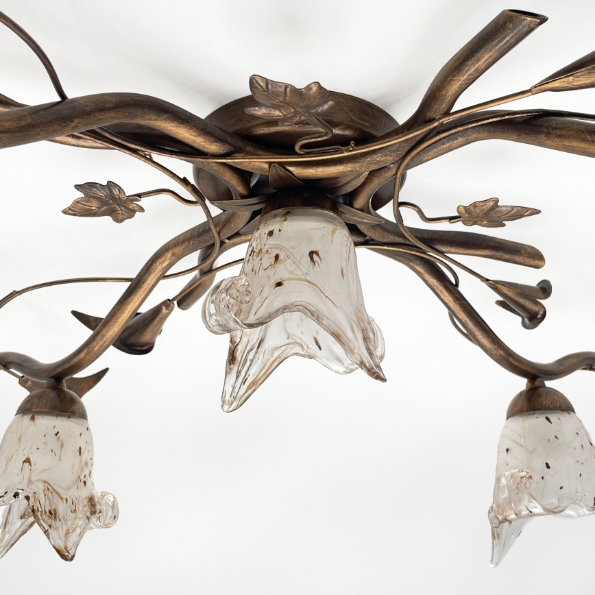 Plafonski luster ROZETA 5xE14/40W/230V brončane boje