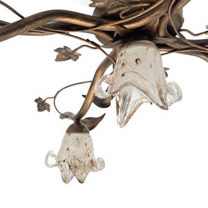 Plafonski luster ROZETA 5xE14/40W/230V brončane boje