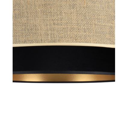 Plafonski luster SARTA 1xE27/60W/230V Ø 45 cm crna/juta