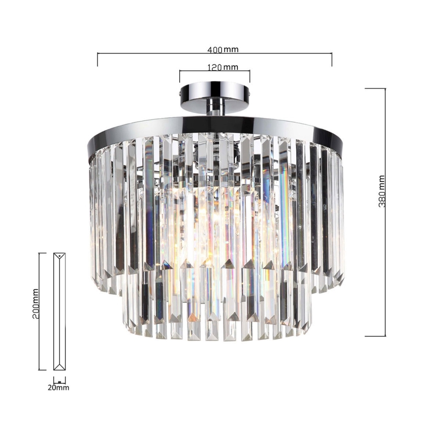 Plafonski luster VETRO 4xE14/40W/230V sjajni krom