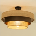 Plafonski luster WENTA 1xE27/60W/230V Ø 50 cm juta/smeđa