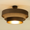 Plafonski luster WENTA 1xE27/60W/230V ø 50 cm, smeđa/juta