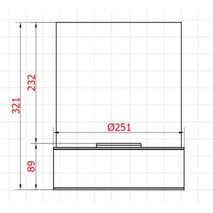 Planika - biokamin 32,1x25,1 cm 2,5kW crna