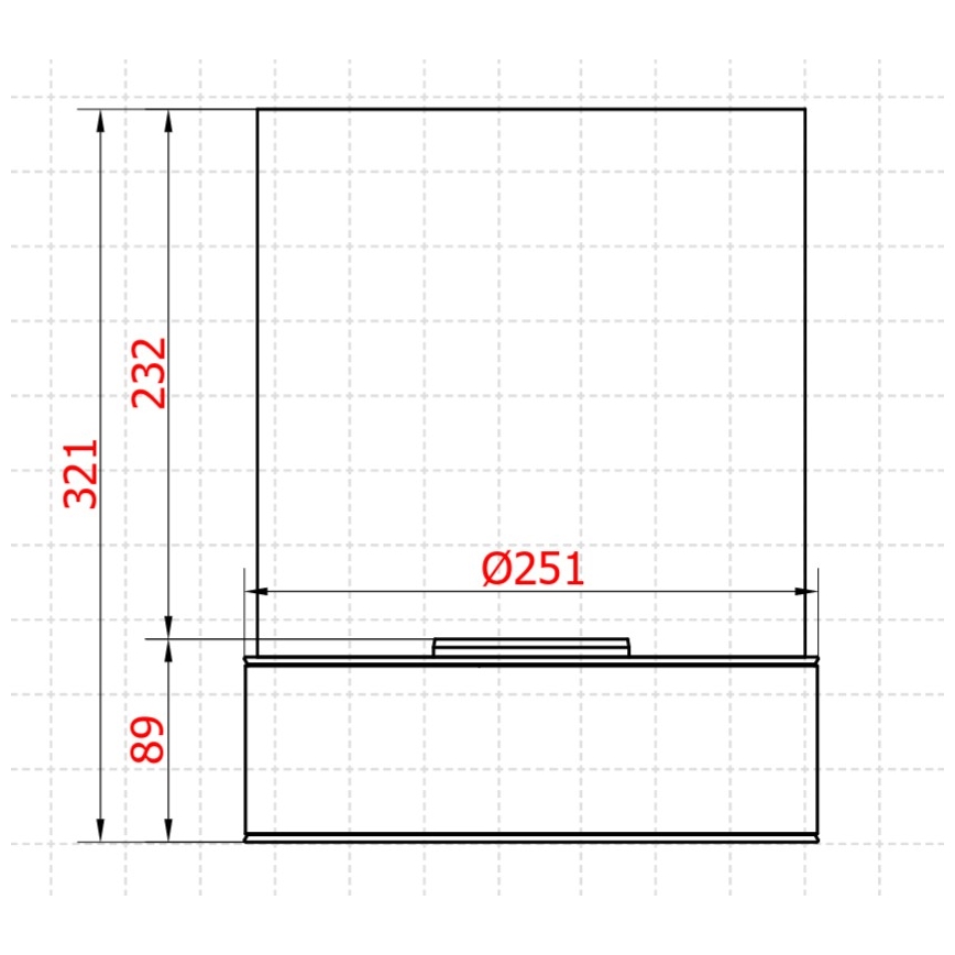 Planika - biokamin 32,1x25,1 cm 2,5kW crna