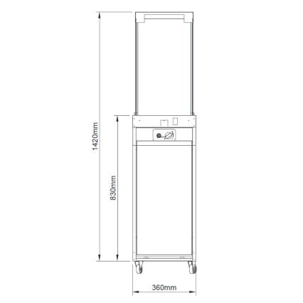 Planika - Vanjski plinski kamin 142x36 cm 8kW 1xAAA crna + zaštitni pokrov